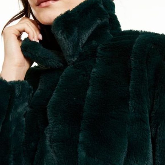 Faux-Fur Plush Crop Formal Stole Shrug Jacket LAUNDRY BY SHELLI - Picture 6 of 8